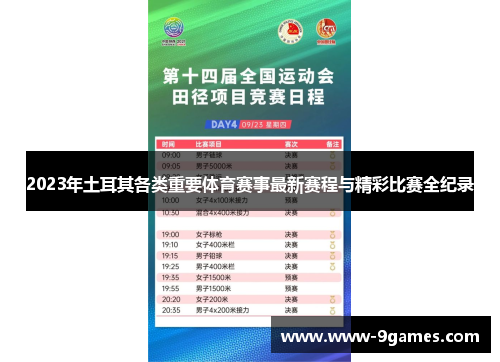 2023年土耳其各类重要体育赛事最新赛程与精彩比赛全纪录