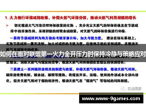 如何在面对联盟第一火力全开压力时保持冷静与策略应对